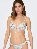Creamy women's polka dot bikini top ONLY Nitan