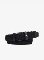 Black men's belt Tommy Hilfiger Adan 3.5 elastic