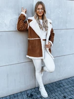 Women's sheepskin coat DESIGNER DARLING, camel, Dstreet