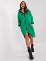 Green long hoodie