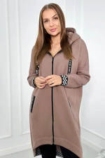 Mocca hoodie with zipper