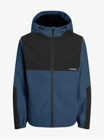 Black-Blue Men's Softshell Jacket Jack & Jones Alex - Men's