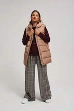 Quilted vest with hood