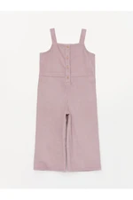 LC Waikiki Square Neck Strappy Velvet Baby Girl Overalls