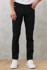 AC&Co / Altınyıldız Classics Men's Black Slim Fit Slim Fit 5 Pockets Flexible Chino Trousers.