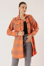 By Saygı Double Pocket Cachet Plaid Tunic Shirt