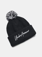 Under Armour Beanie UA Halftime Pom-BLK - Girls