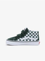 Green and white children's checkered sneakers with suede details VANS S - Boys