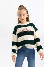 DEFACTO Girl Oversize Fit Crew Neck Pullover