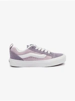 Light purple womens suede sneakers VANS Knu Skool - Women