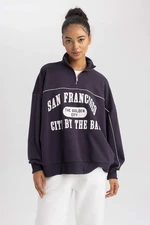 DEFACTO Oversize Fit Long Sleeve Sweatshirt