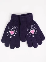 Yoclub Kids's Gloves RED-0012G-AA5A-029 Navy Blue