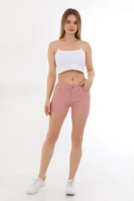 BİKELİFE Mini High Waist Lycra Stretchy Cotton Shorts & Bermuda