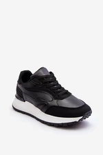 Women's sports shoes on the platform black and white Henley