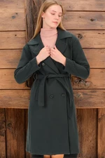 Z6765 DEWBERRY WOMEN'S COAT-PLAIN GREEN