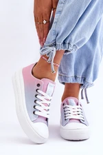 Big Star Low Platform Sneakers Pink & Blue