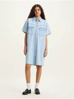 Levi&#39;s Light Blue Denim Shirt Dress Levi&#39;s® Elowen Western - Women