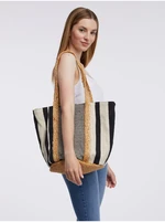 Orsay White-Black Ladies Striped Bag - Women