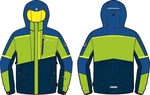 Kids ski jacket with membrane ALPINE PRO MELEFO lime green