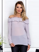 Blouse-MI-BZ-17322.17-gray