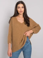 Women's oversize sweater OCH BELLA Camel