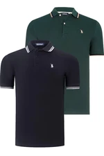 DUAL SET T8594 DEWBERRY MENS T-SHIRT-BLACK-HATE