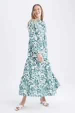 DEFACTO Relax Fit Flower Long Sleeve Long Sleeve Dress