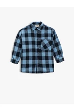 Koton Lumberjack Shirt with One Pocket, Soft Texture and Long Sleeves