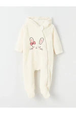 LC Waikiki LCW baby Hooded Long Sleeve Baby Girl Plush Jumpsuit