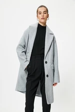 Koton Women's Gray Melange Coat