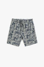 Koton Boys' Gray Printed Shorts &; Bermuda