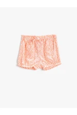 Koton Floral Shorts with Pocket. Elastic Waist.