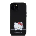 Zadní kryt Hello Kitty Liquid Silicone Daydreaming Logo pro Apple iPhone 15, black