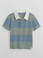 Green-Blue Boys' Striped Polo Shirt GAP