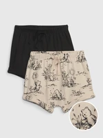 Set of boys' shorts in beige and black Gap