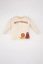 DEFACTO Baby Boy Crew Neck Animal Patterned Long Sleeve T-Shirt