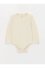 LC Waikiki Crew Neck Long Sleeve Unisex Baby Snap-On Bodysuit