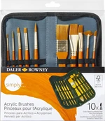 Daler Rowney Simply Acrylic Brush Gold Taklon Synthetic Sada štetcov 10 ks