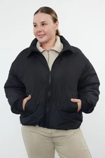 Trendyol Curve Black Regular Fit Puffer Quilted Jacket