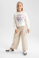 DEFACTO Girls Wide Leg Cargo Wide Leg Cotton Pants