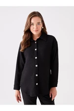 LC Waikiki Plain Long Sleeve Maternity Tweed Shirt Jacket