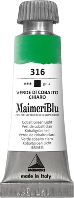 Maimeri Blu Watercolour Paint Cobalt Green Light 316 12 ml 1 pieza