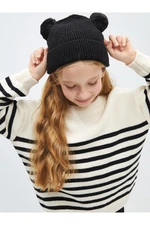 LC Waikiki Girls' Crew Neck Striped Long Sleeve Knitwear Sweater