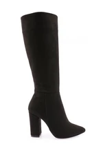 DGN 02 Women's Heeled Boots Black Suede