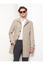 LC Waikiki Men's Standard Fit Shirt Collar Gabardine Trench Coat