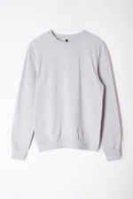 Trendyol Gray Melange Regular/Normal Cut Basic Sweatshirt