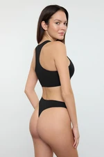 Trendyol Black Ribbed Unlined Knitted Underwear Set