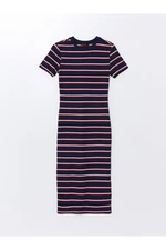 LC Waikiki LCW Crew Neck Striped Short Sleeve Women's Dress