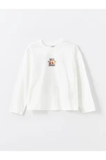 LC Waikiki Crew Neck Printed Long Sleeve Girls' T-Shirt