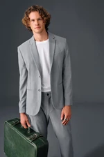 DEFACTO Slim Fit Slim Fit Lined Buttoned Basic Plain Blazer Jacket